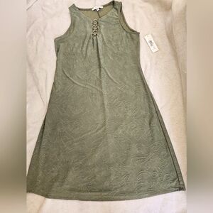 TASH & SOPHIE OLIVE GREEN SLEEVELESS DRESS SIZE SMALL